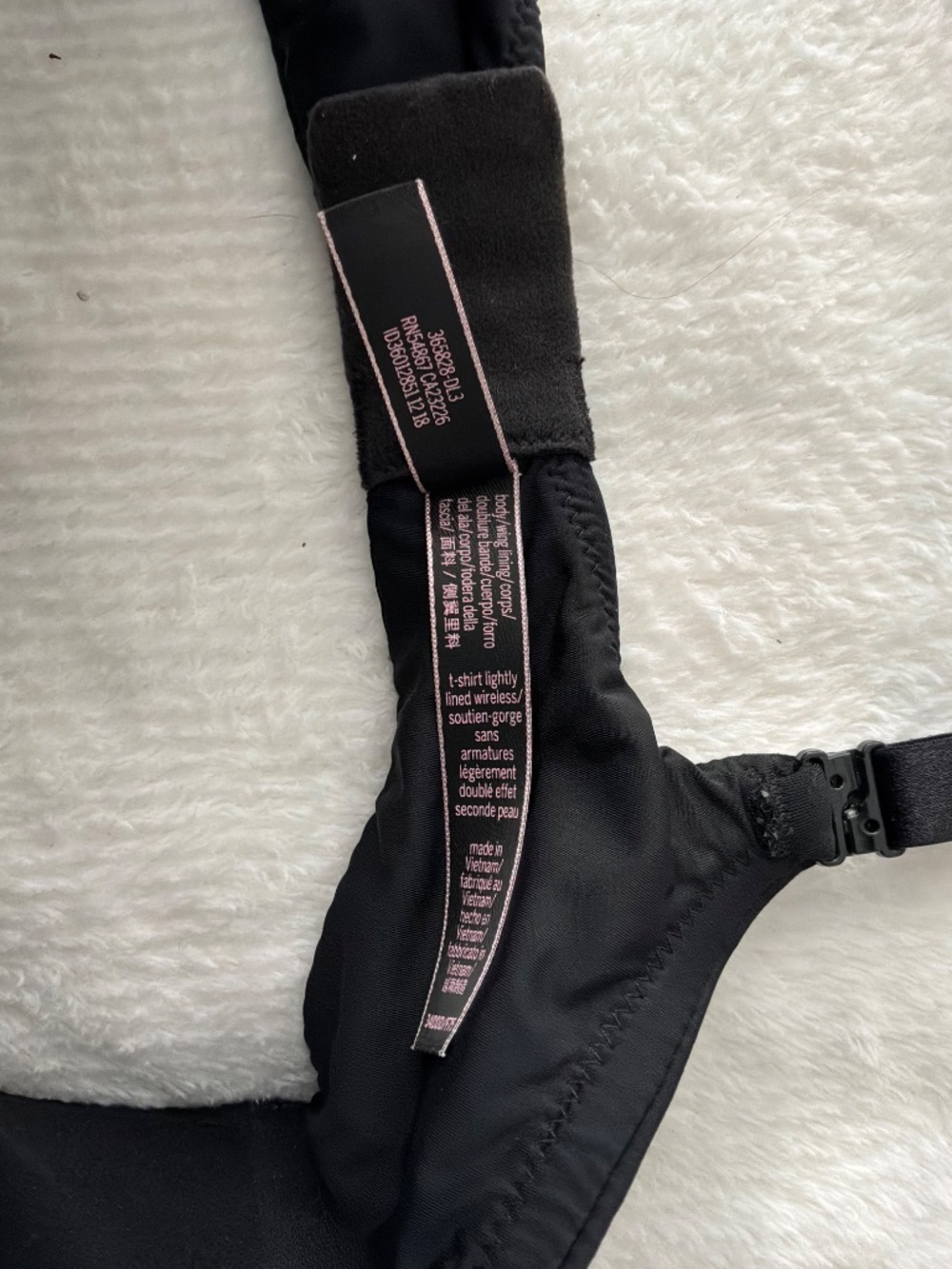 Victoria’s Secret Body Wireless T-Shirt Bra Lightly Lined 34DDD Black - Picture 6 of 6